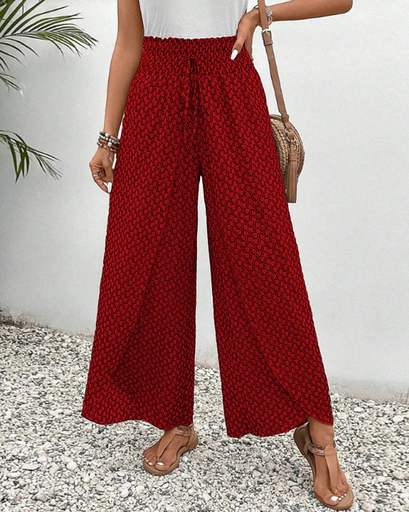 Bo – Wijde Broek Met Print Voor Dames
