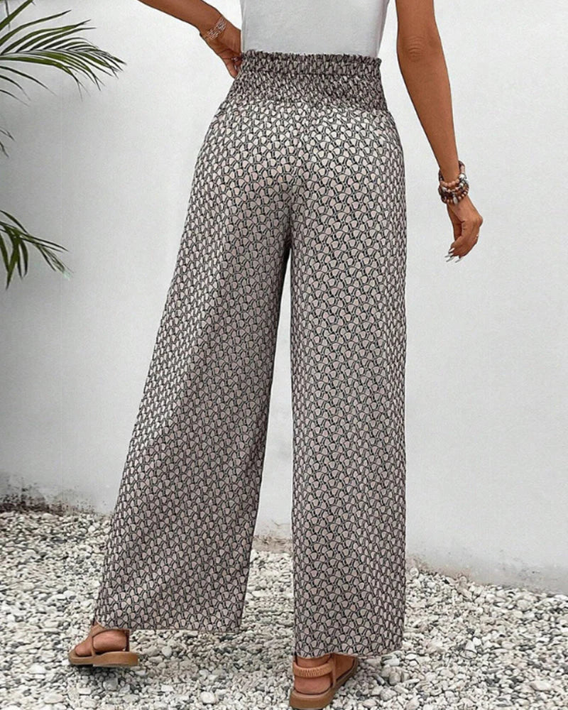 Bo – Wijde Broek Met Print Voor Dames