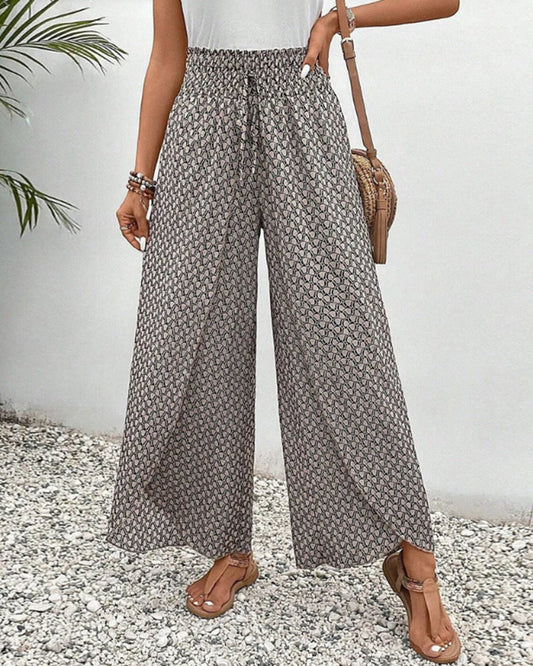 Bo – Wijde Broek Met Print Voor Dames